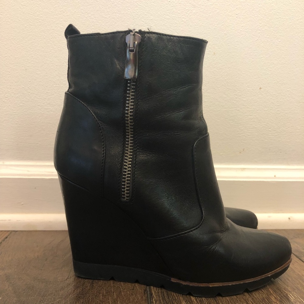 Melin Italian Leather Wedge Bootie